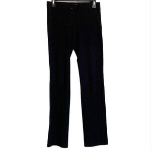 Betabrand Womens Ponte Knit Black Straight Leg Pants Sz Small Minimalist Stretch